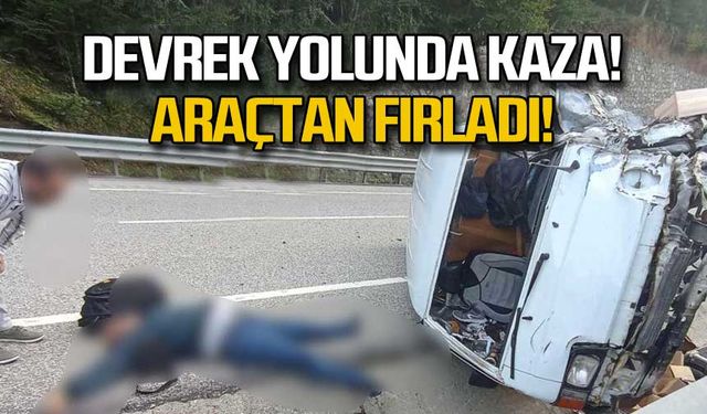 Ankara yolunda kaza! Araçtan fırladı!