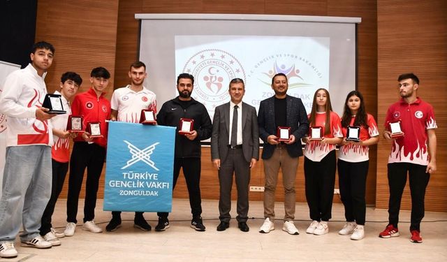 Zonguldaklı milliler ödüllerini aldılar