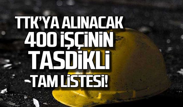 Bartın'dan alınacak 400 işçinin tasdikli tam listesi!