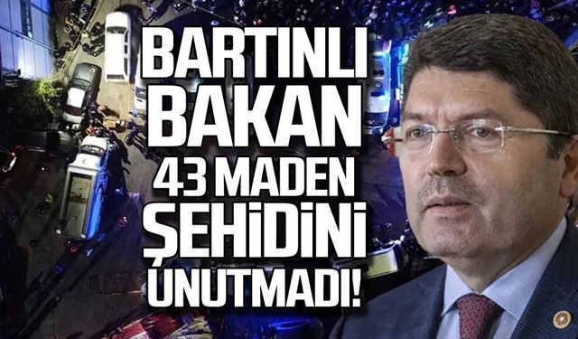 Bartınlı Bakan 43 maden şehidini unutmadı!