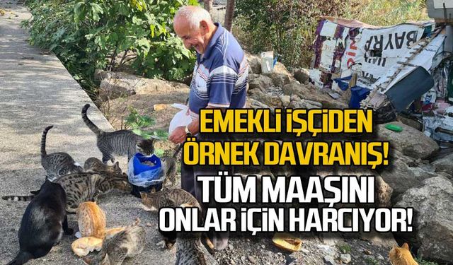 Emekli işçiden örnek davranış! Tüm maaşını onlar için harcıyor!