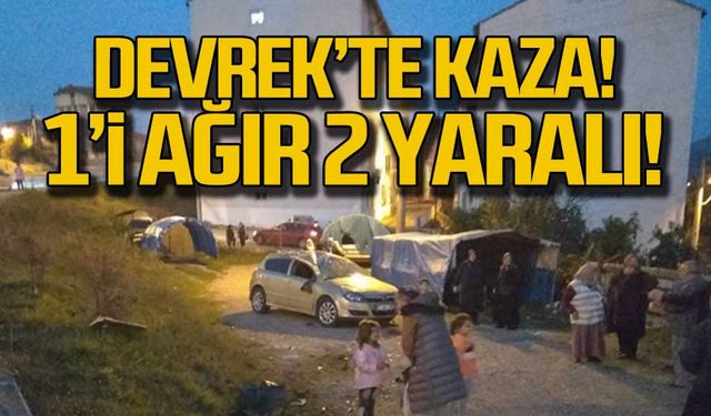 Devrek'te kaza! 1'i ağır 2 yaralı!