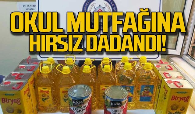 Okul mutfağına hırsız dadandı!