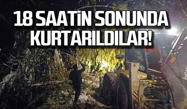 Alaplı'da Ormanda Mahsur Kalan 6 Kişi 18 Saatin Ardından Kurtarıldı