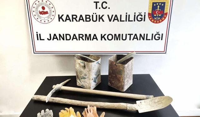 Karabük'te kaçak kazı operasyonu! 4 kişi gözaltına alındı!