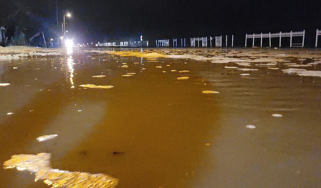 Cide- Bartın yolu sular altında kaldı!