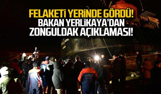 Felaketi yerinde gördü! Bakan Yerlikaya'dan Zonguldak açıklaması!