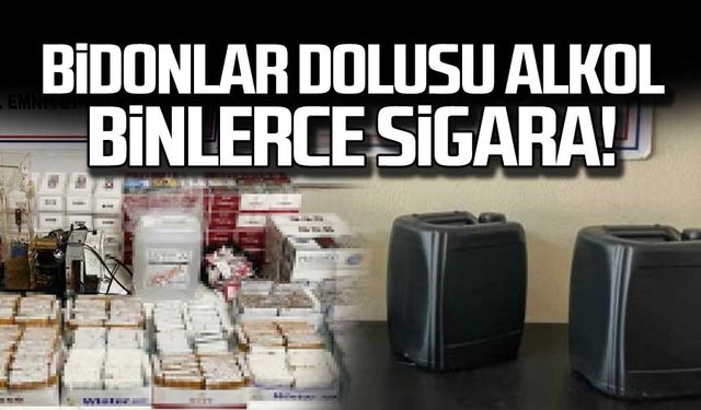 Zonguldak'ta bidonlar dolusu alkol ve binlerce sigara yakalandı!