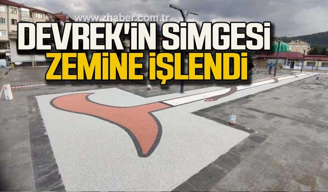 Devrek'in simgesi zemine işlendi