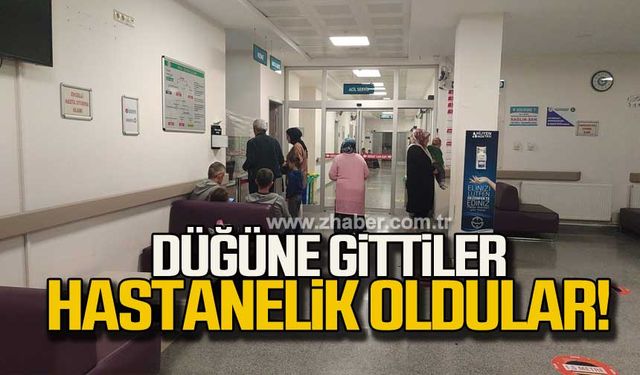 Düğüne gittiler hastanelik oldular!