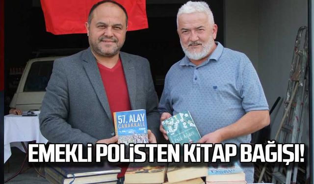 Emekli Polisten kitap bağışı!