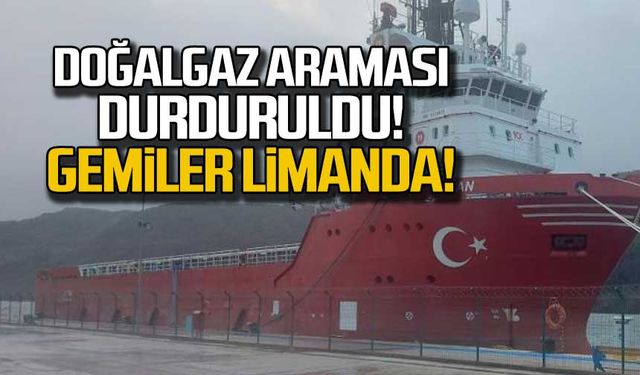 Doğalgaz arayan gemiler limana sığındı!