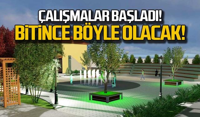 Gökçebey'de çalışmalar başladı! Bitince böyle olacak!