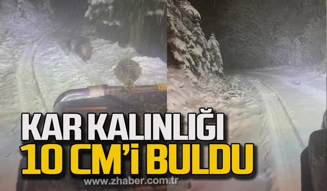 Karabük Kastamonu Bolu ve Zonguldak'ta kar kalınlığı 10 cm'i buldu!