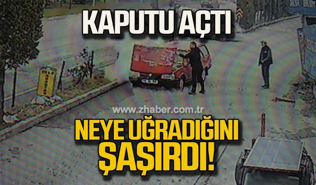 Kaputu açtı neye uğradığını şaşırdı!