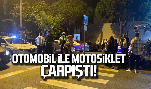 Kdz. Ereğli'de otomobil ile motosiklet çarpıştı!