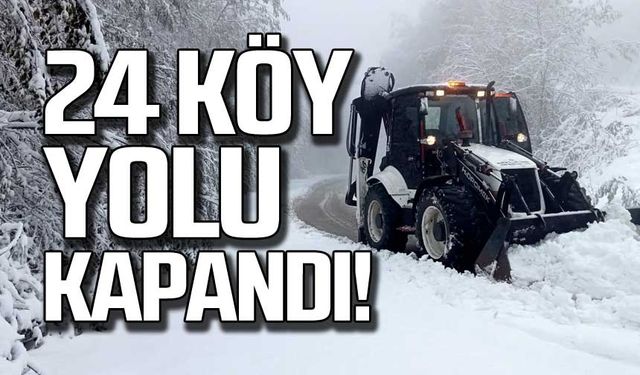 Bartın'da 24 köy yolu kapandı!