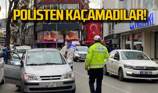 Polis izin vermedi! Cezadan kaçamadılar!