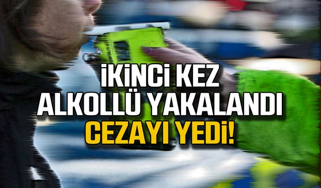 İkinci kez alkollü yakalandı, cezayı yedi