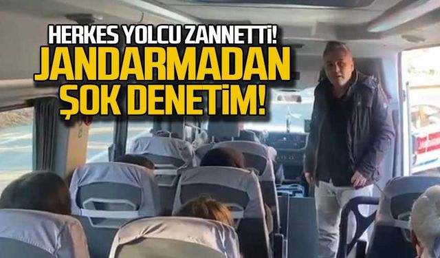 Herkes yolcu zannetti! Jandarmadan şok denetim