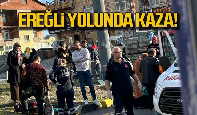 Zonguldak Ereğli yolunda kaza! Yaralı var!