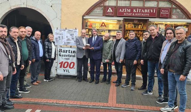 Zonguldaklı gazetecilerden 100 yaşına giren o gazeteye ziyaret!