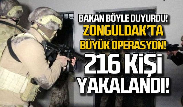 Zonguldak'ta büyük operasyon! 'ÇENGEL' 216 kişi yakalandı!