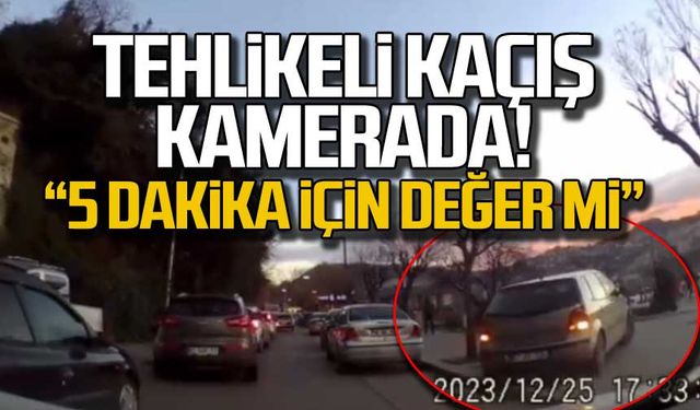 Trafikten böyle kaçtı! 5 dakika için değer mi?