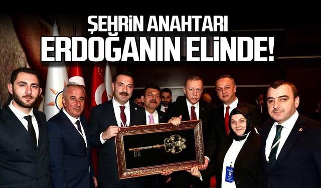 Zonguldak'ın anahtarını Erdoğan'a teslim ettiler!