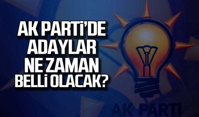 Ak Parti'de adaylar ne zaman belli olacak?