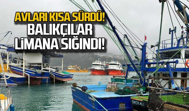 Balıkçıların avı kısa sürdü! Limana sığındılar!