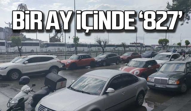 Zonguldak'ta bir ayda 827 araç kaydı yapıldı!