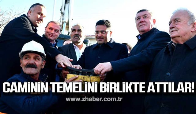 Caminin temelini birlikte attılar!