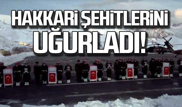 Hakkari şehitlerini uğurladı!