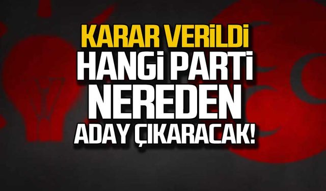 Karar verildi! Hangi parti nereden aday çıkaracak?