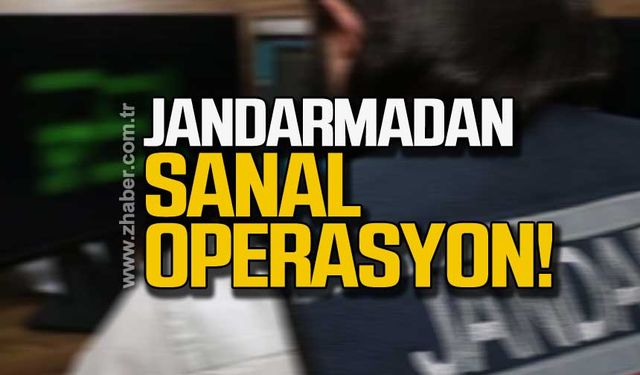 Zonguldak İl Jandarma Komutanlığından sanal operasyon