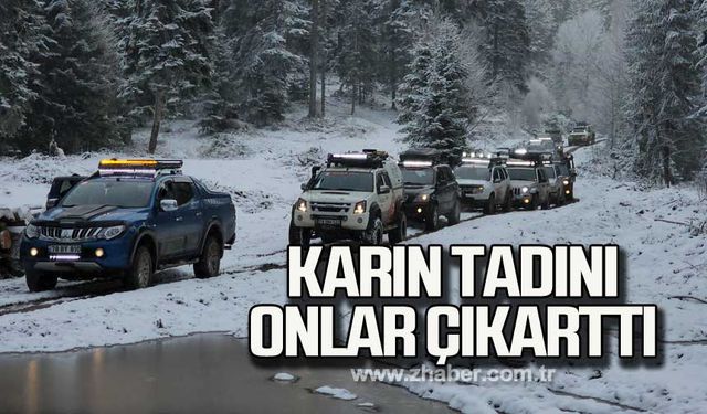 Karabük'te karın tadını onlar çıkarttı!