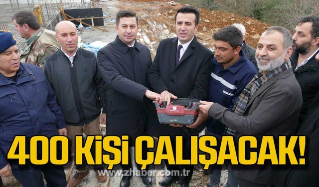 Kilimli’de 400 kişinin çalışacağı tekstil fabrikasının temeli atıldı