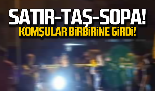 Zonguldak'ta kavga! Satır ve sopalarla saldırdılar!