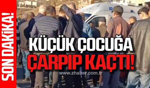 Zonguldak'ta küçük çocuğa çarpıp kaçtı!