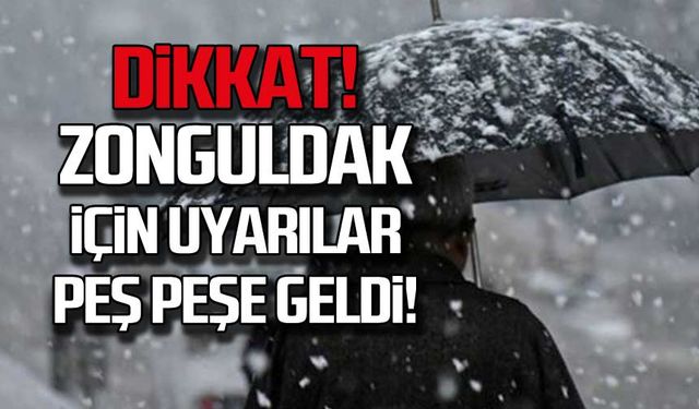 Meteoroloji uyardı! Zonguldak için turuncu alarm verildi!