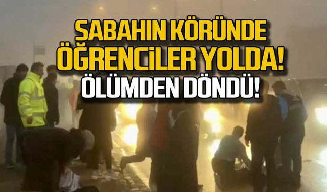 Sabahın köründe okula gidiyorlar! Ölümden döndü!