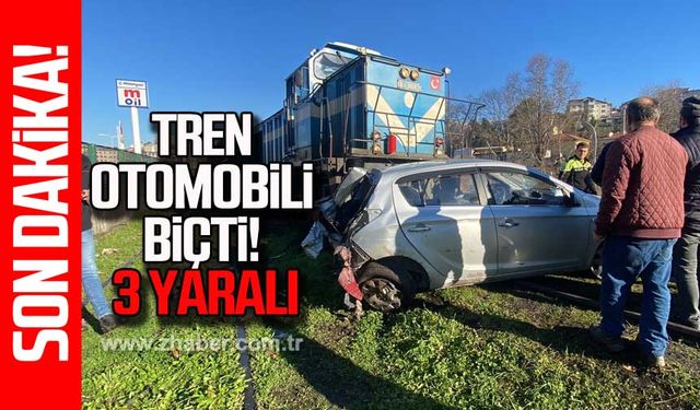 Acılık'ta tren otomobili biçti: 3 yaralı