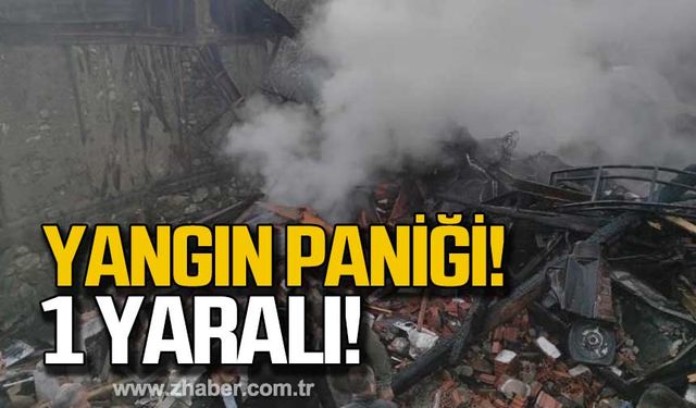 Karabük'te yangın paniği! 1 yaralı!