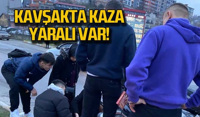 Kavşakta kaza! Yaralı var!