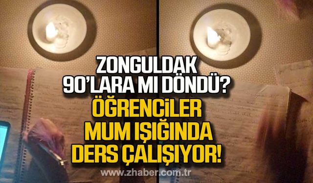 Zonguldak'ta elektirik kesintisi öğrencileri de mağdur etti!