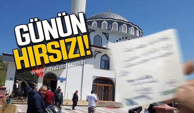 Zonguldak’taki bu hırsız duygulandırdı!