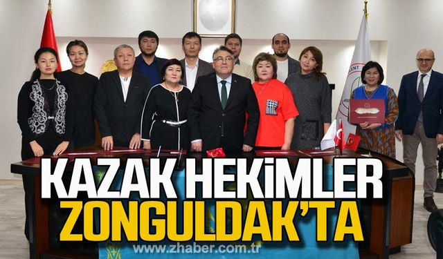 Kazak hekimler Zonguldak'ta