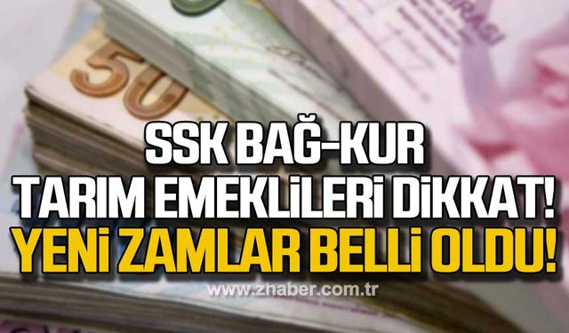 SSK, Bağ-kur ve tarım emeklileri yeni zamlar açıklandı!