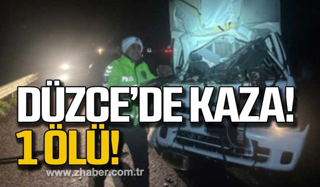 Düzce'de trafik kazası! 1 ölü!